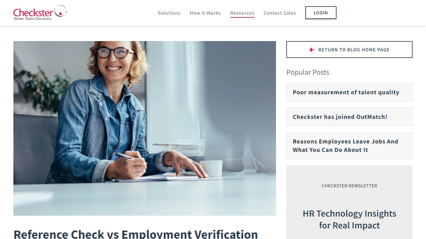 Reference Check vs Employment Verification - Checkster