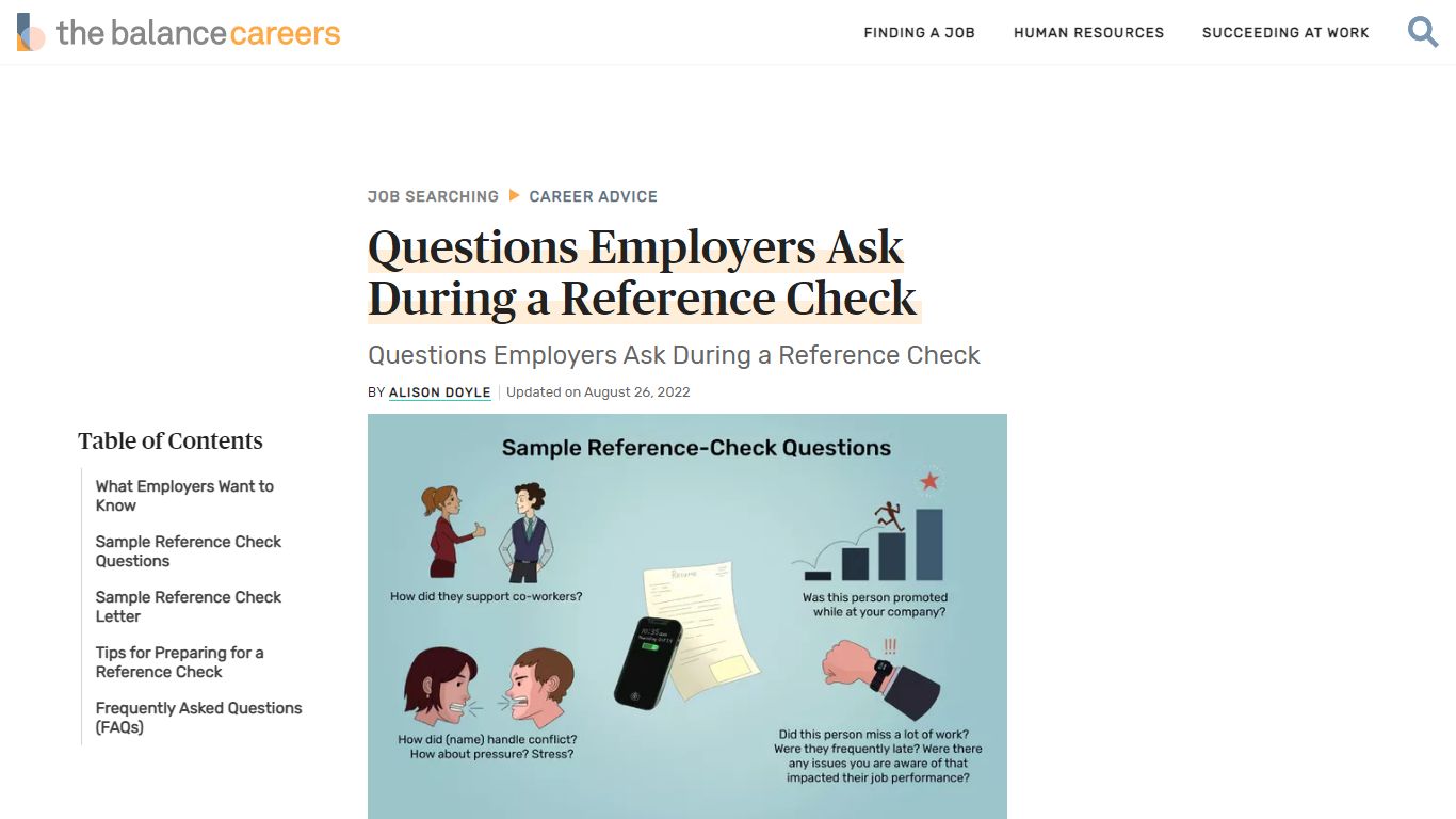 Questions Employers Ask Conducting a Reference Check - The Balance Careers